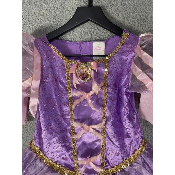 Disney Princess Rapunzel Costume Dress Purple Gold Tangled Size 4-6X - Picture 13 of 14